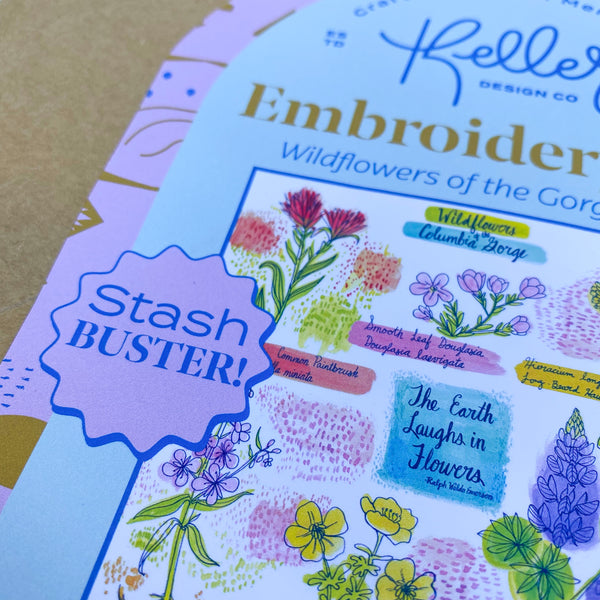 8 Wildflowers Stamped Design Embroidery Kit by Loops & Threads®