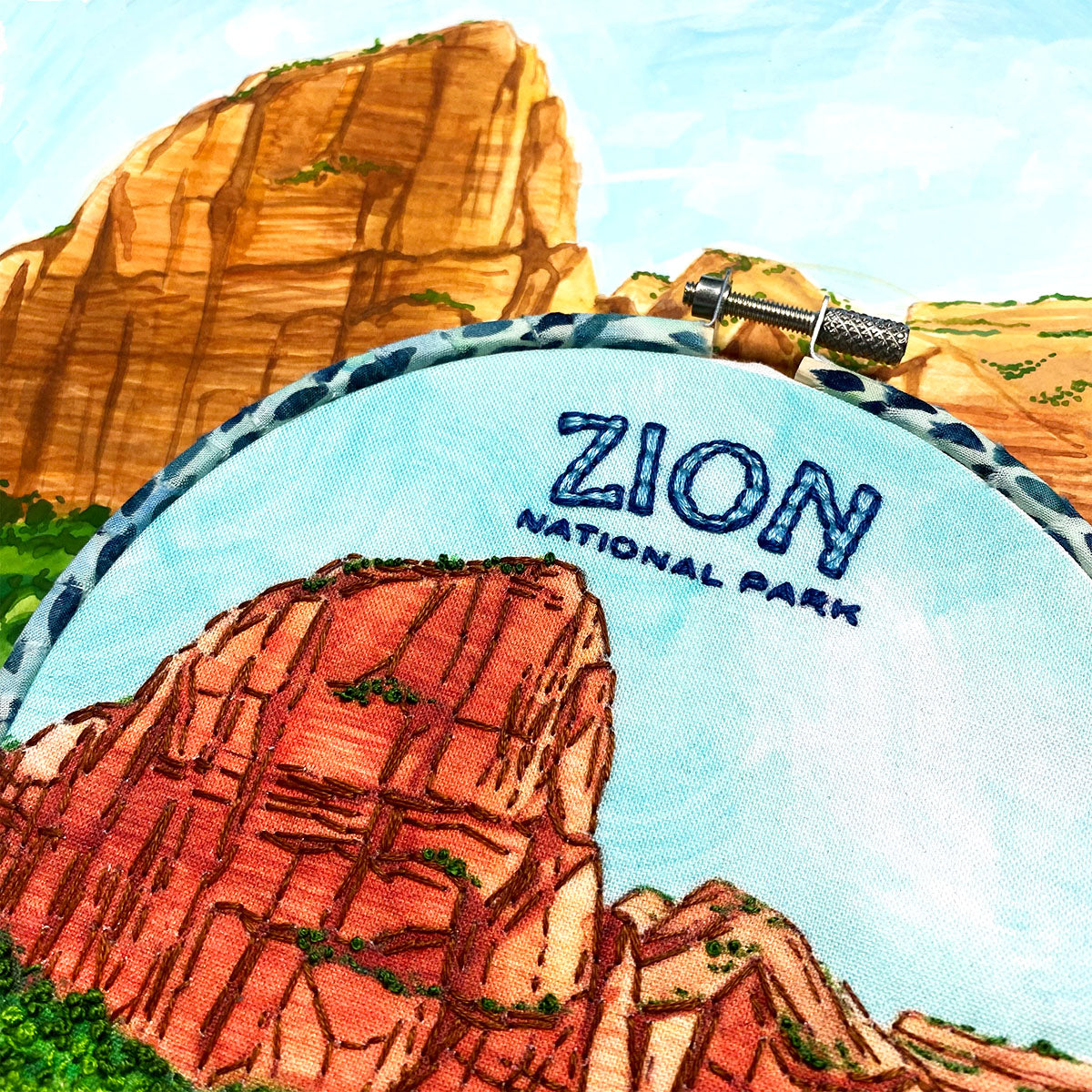 Zion National Park Embroidery Kit 