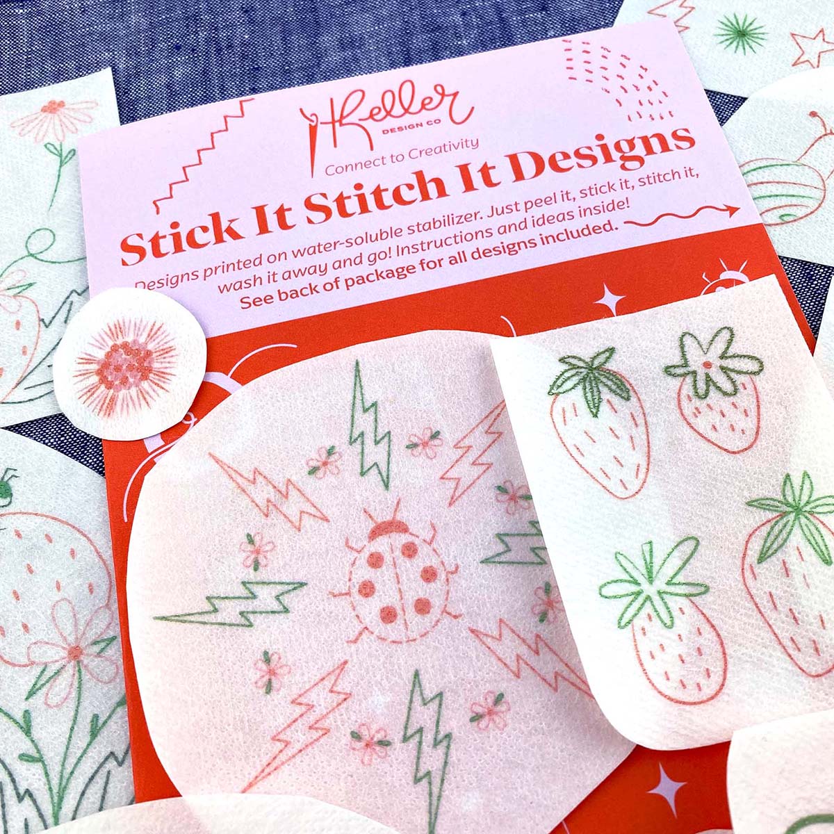 Stick it Stitch It Strawberry Patch Embroidery Kit