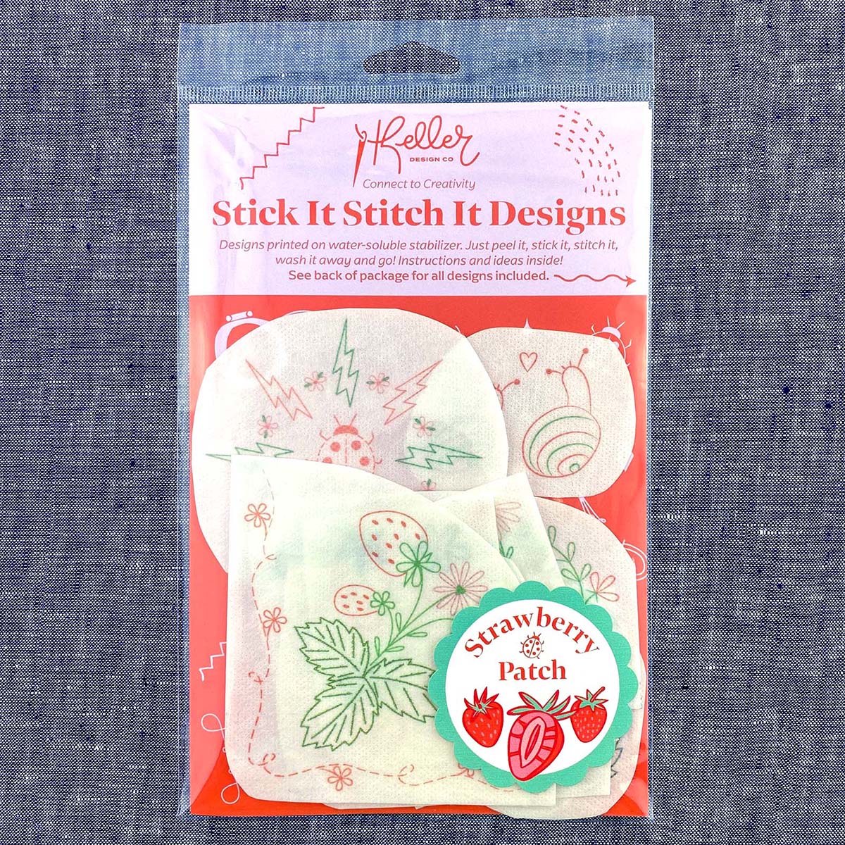 Stick it Stitch It Strawberry Patch Embroidery Kit