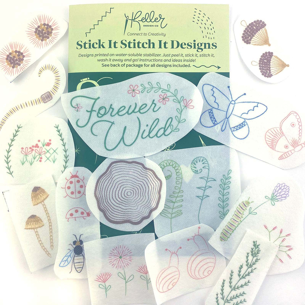 Stick and Stitch Forever Wild Embroidery Pattern Designs