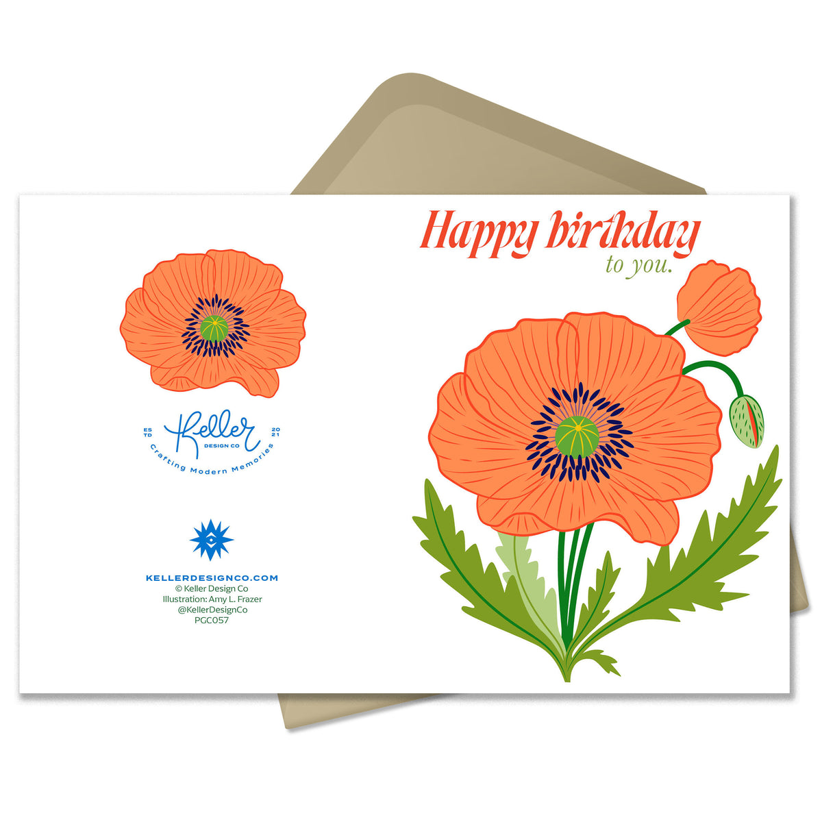 Happy Birthday to you Big Poppy Greeting Card