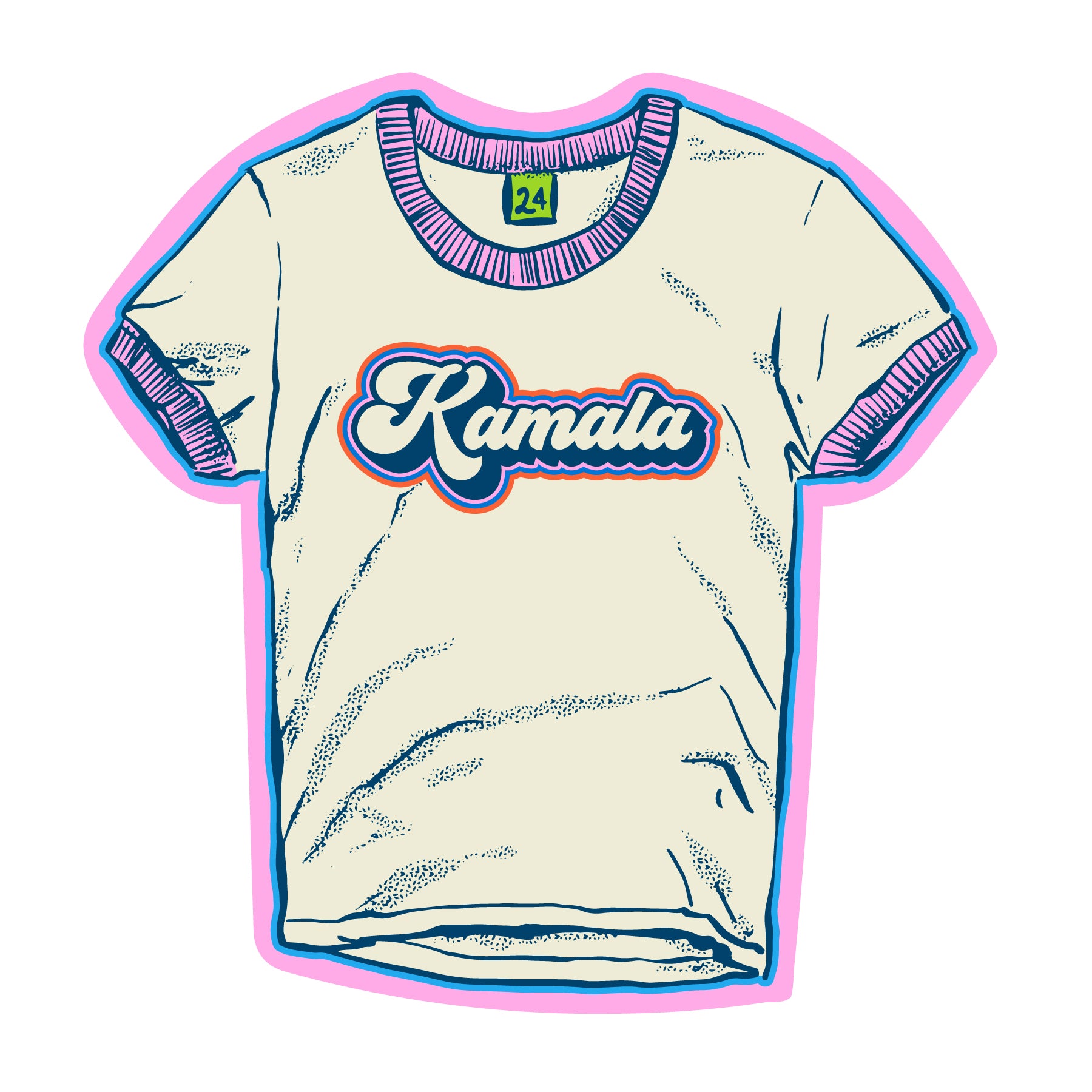 Kamala harris vintage t shirt sticker