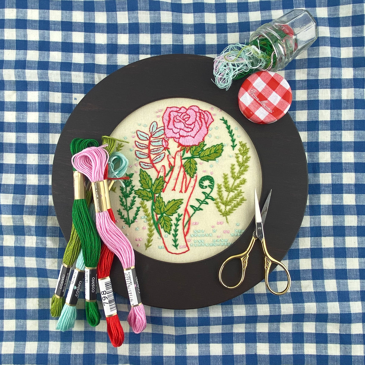 Hand embroidery kit for beginners Hello