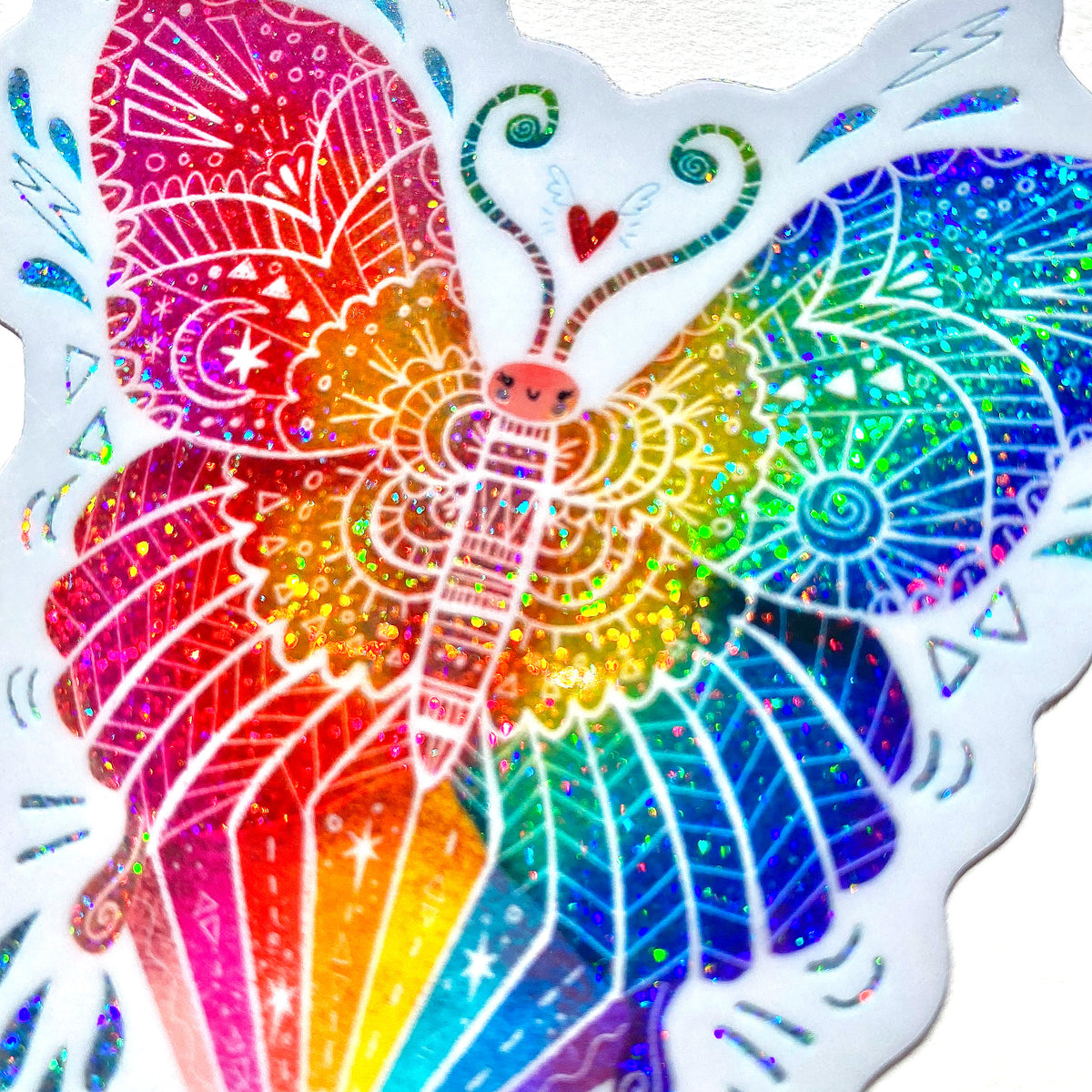Sparkly Glitter Rainbow Sticker for Sale by Designs111